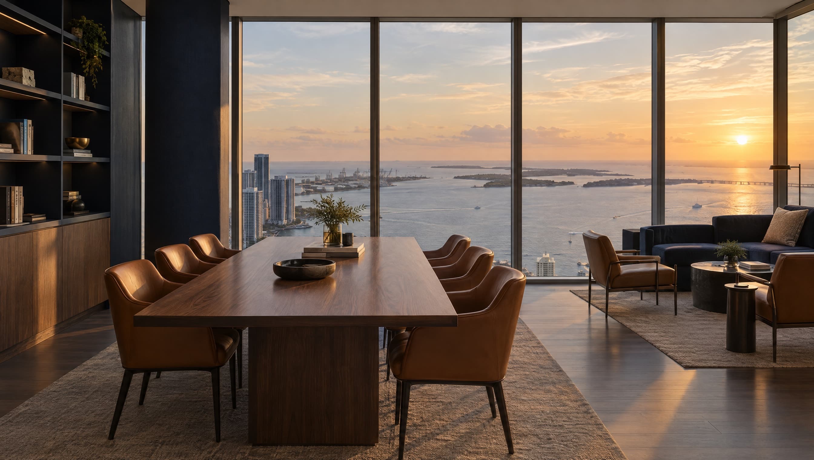 Private office overlooking Biscayne Bay